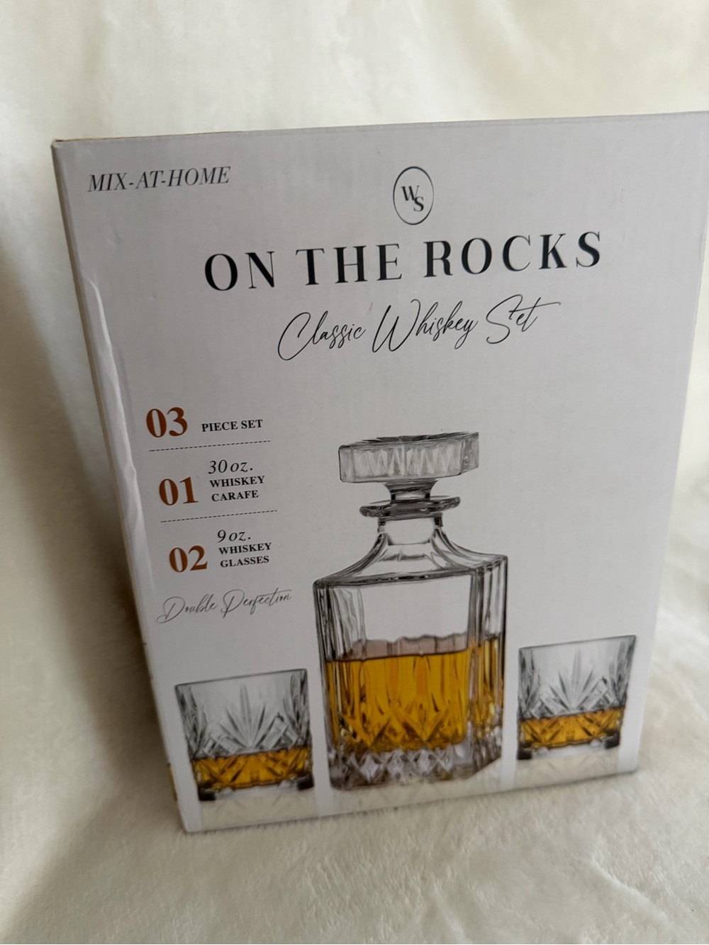 On The Rocks Classic Whiskey Set - Clear Crystal/Amber